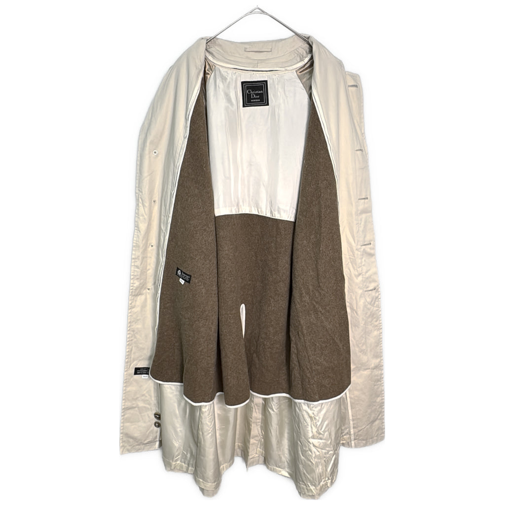 90s Christian Dior Monsieur Balmacaan Soutien Collar Coat