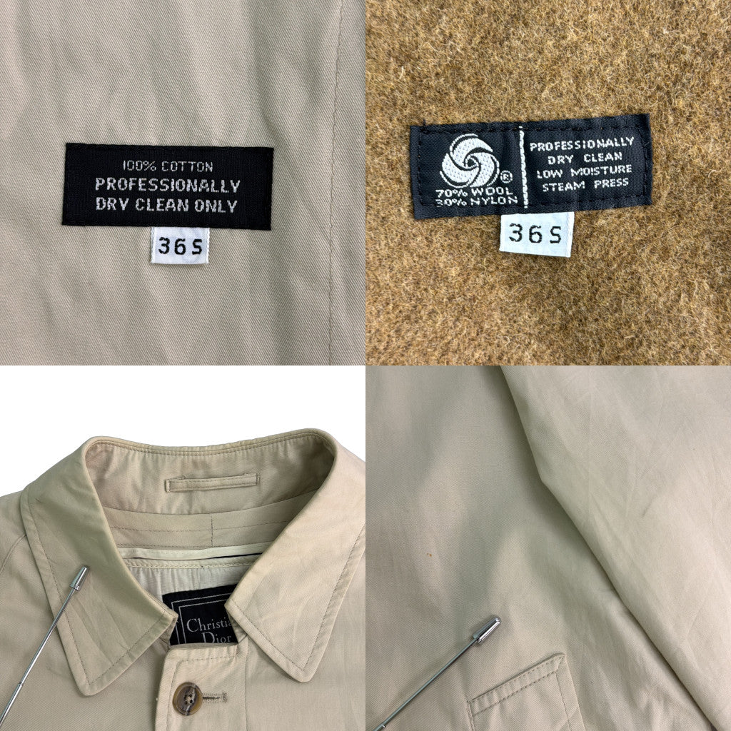 90s Christian Dior Monsieur Balmacaan Soutien Collar Coat