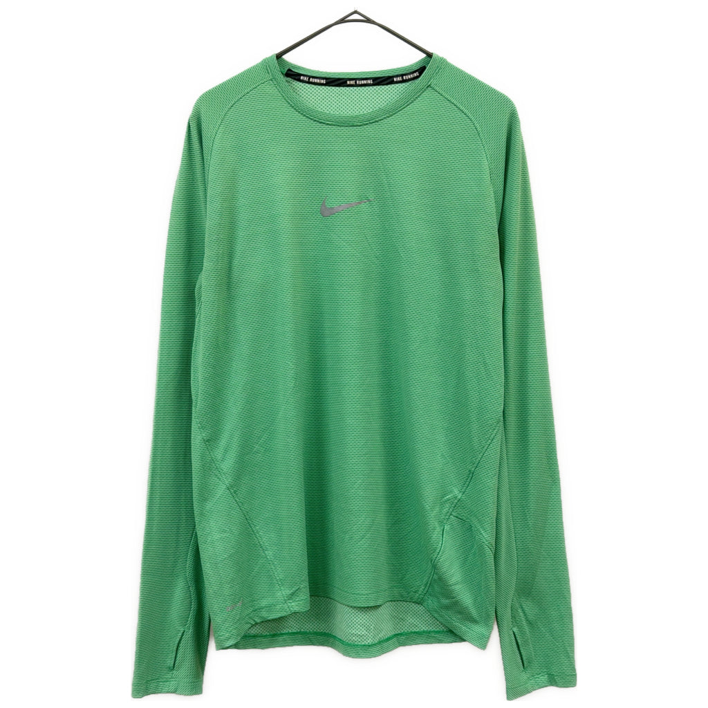 長袖Tシャツ スポーツ グリーン メンズ M 中古 古着 Y8462