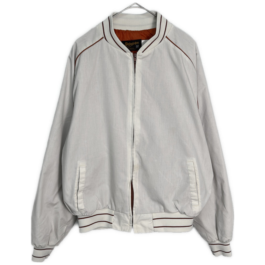 80年代 USA製 ジャケット 大きいサイズ ホワイト メンズ XXL 中古 古着 Y8497