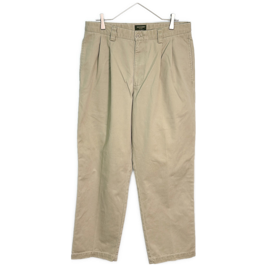 90年代 チノパンツ ベージュ メンズ W34 L31 中古 古着 Y8540