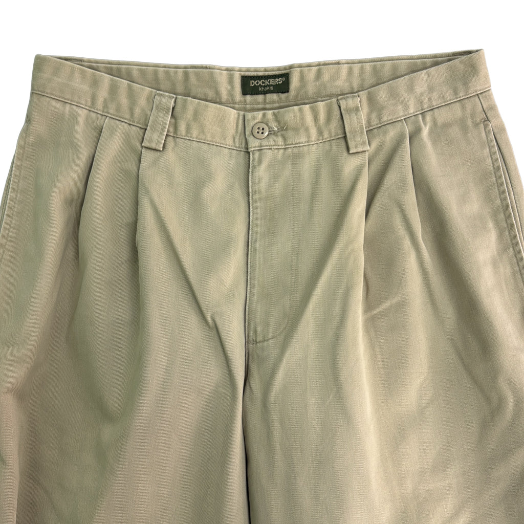 90年代 チノパンツ ベージュ メンズ W34 L31 中古 古着 Y8540