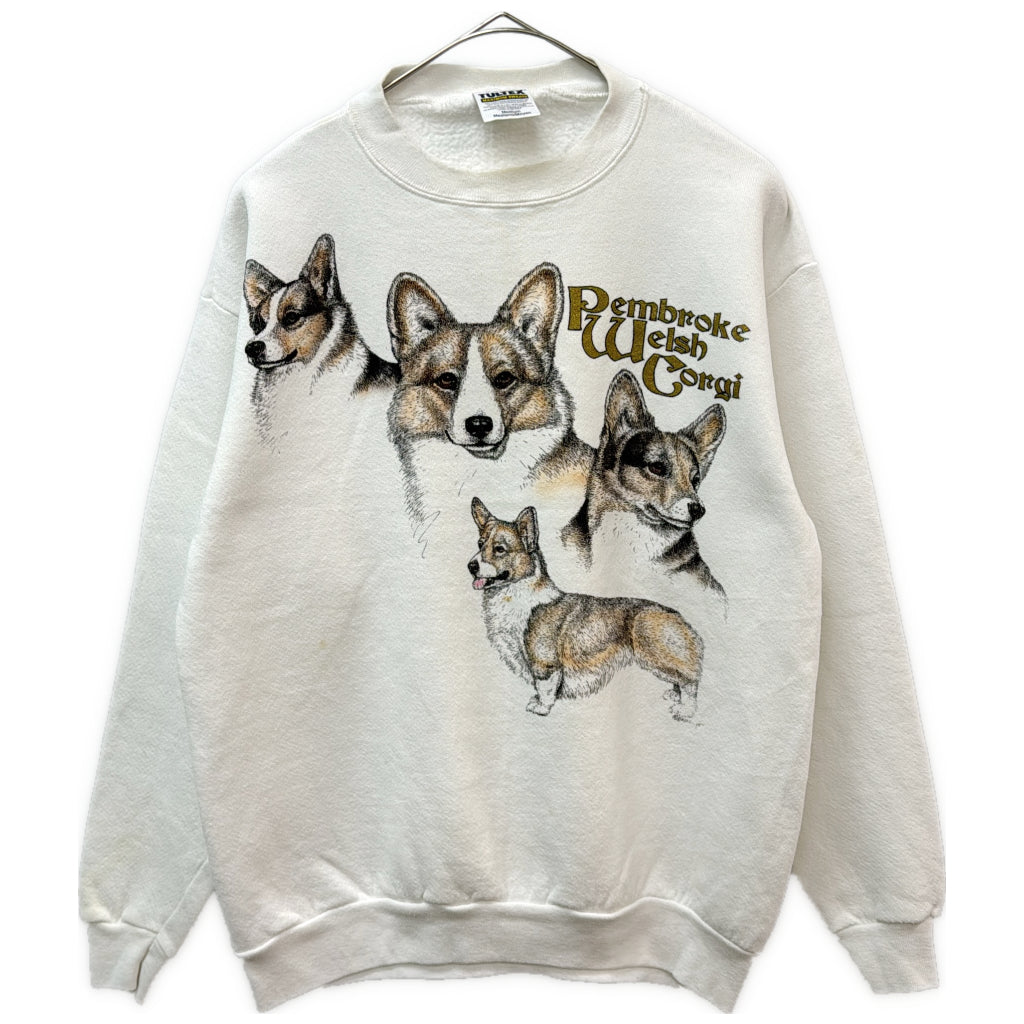 90s TULTEX Animal Sweat Corgi