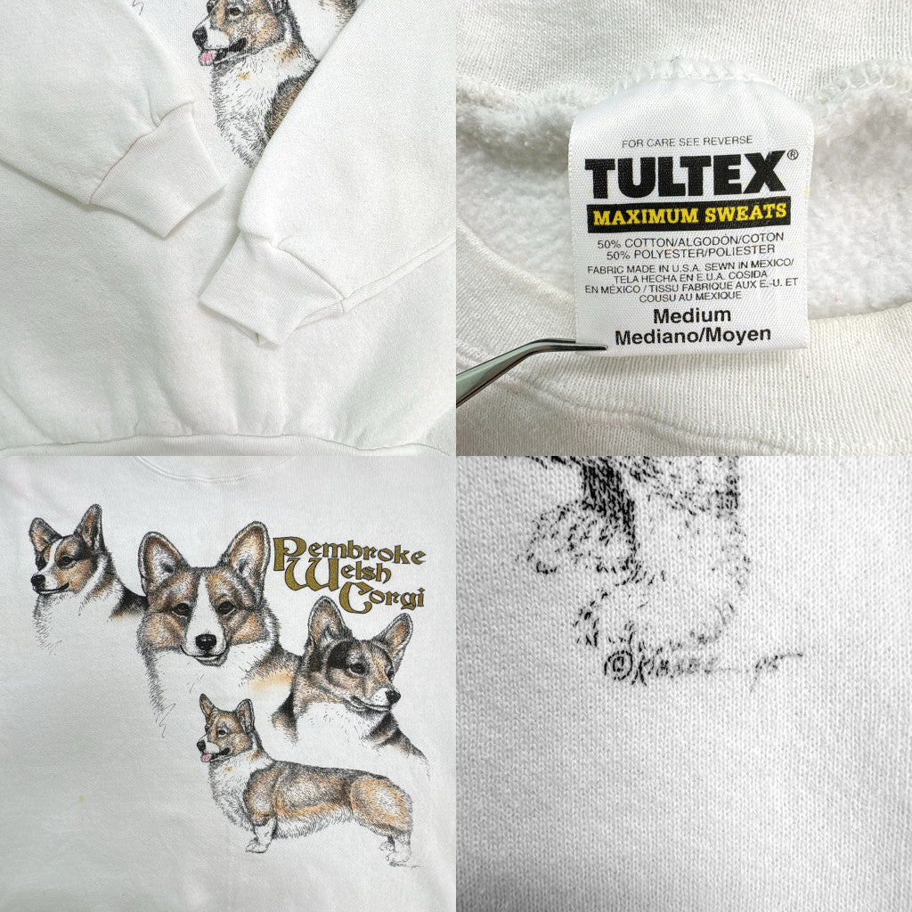 90s TULTEX Animal Sweat Corgi