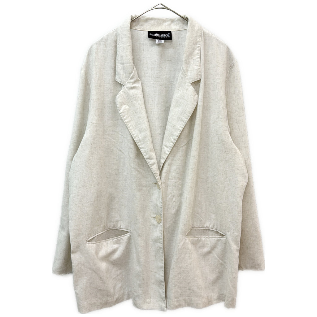 SAG HARBOR Linen Tailored Jacket