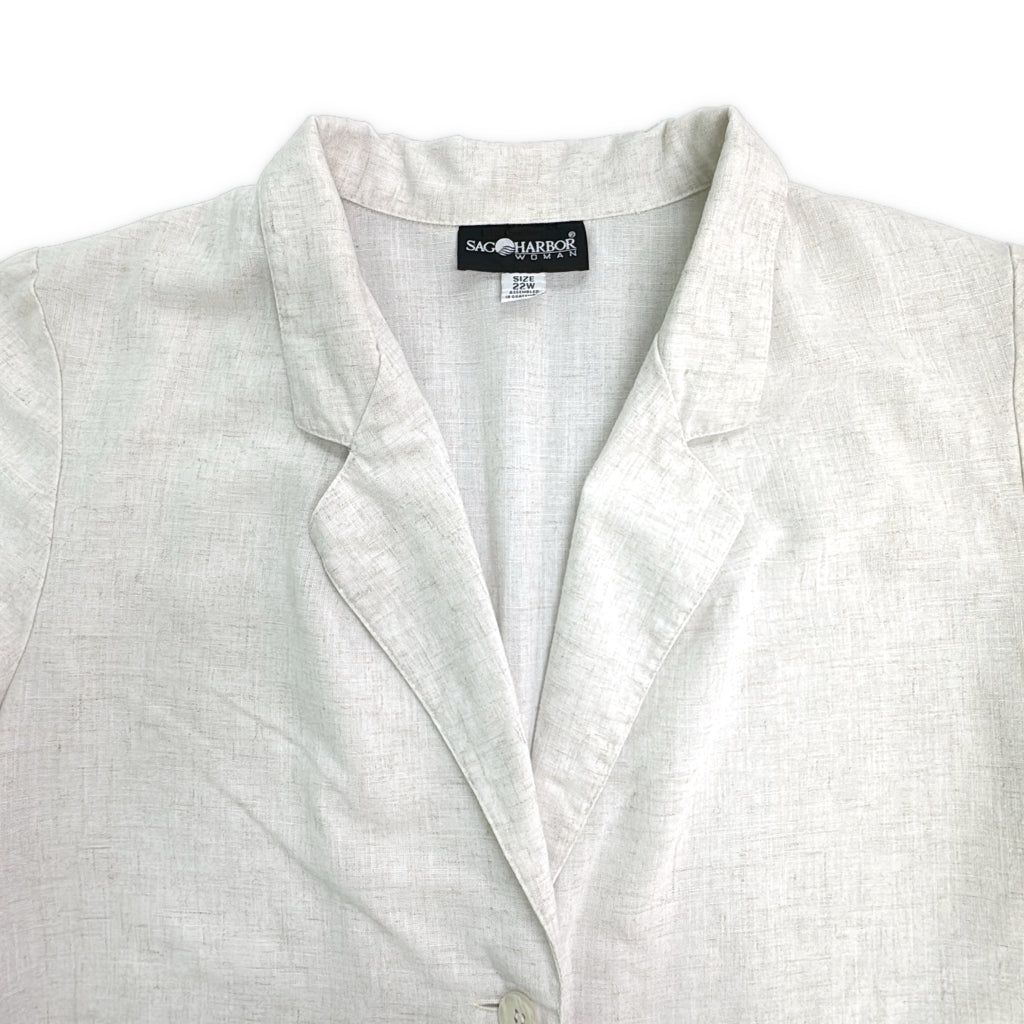 SAG HARBOR Linen Tailored Jacket