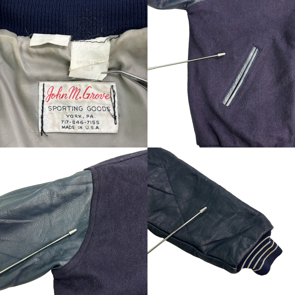 80s John M. Grove Sporting Goods Varsity Stadium Jacket
