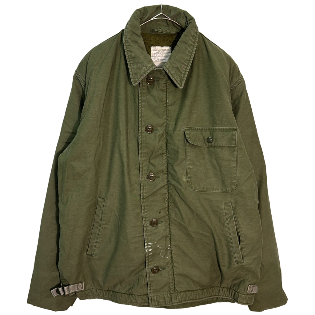 80s U.S. NAVY A-2 Deck Jacket Military Jacket