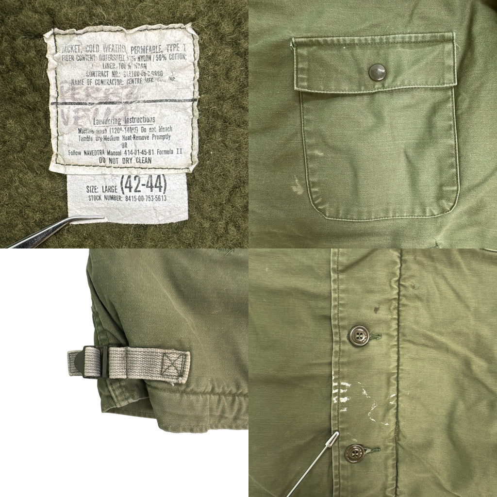 80s U.S. NAVY A-2 Deck Jacket Military Jacket