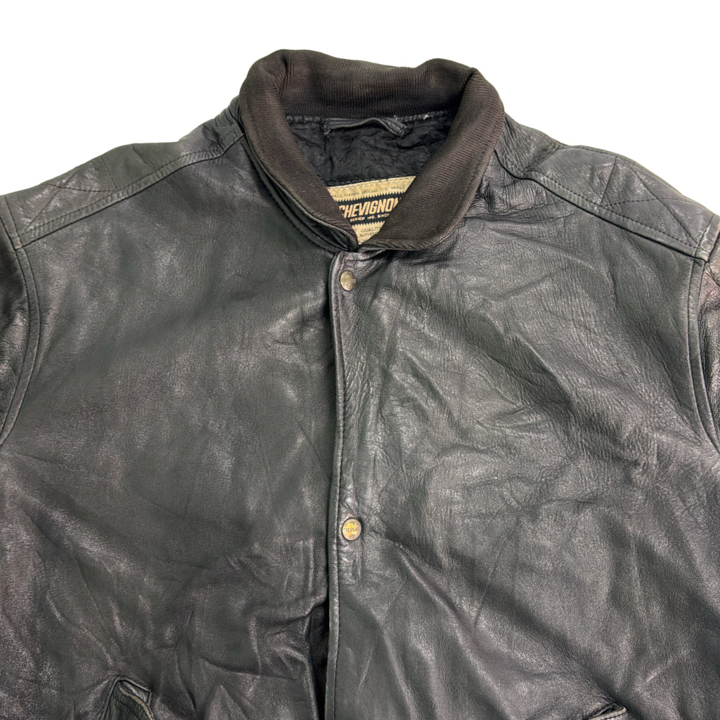 90s CHEVIGNON Leather Jacket