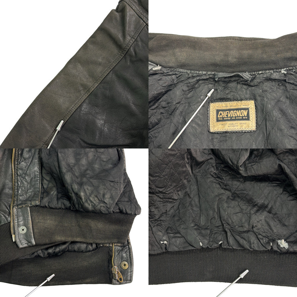 90s CHEVIGNON Leather Jacket