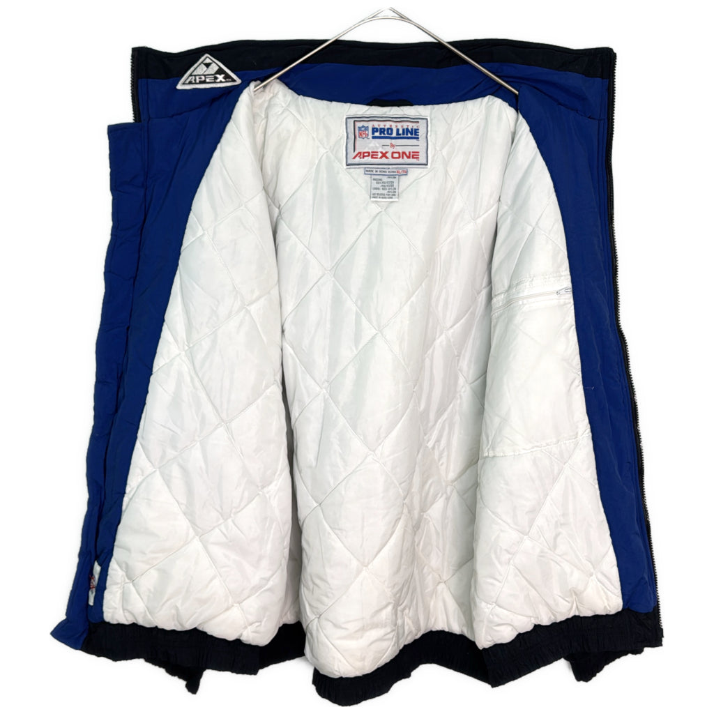 90年代 スタジアムジャケット NFL ダラス・カウボーイズ プロチーム アメフト ブルー メンズ XL 中古 古着 Y9115