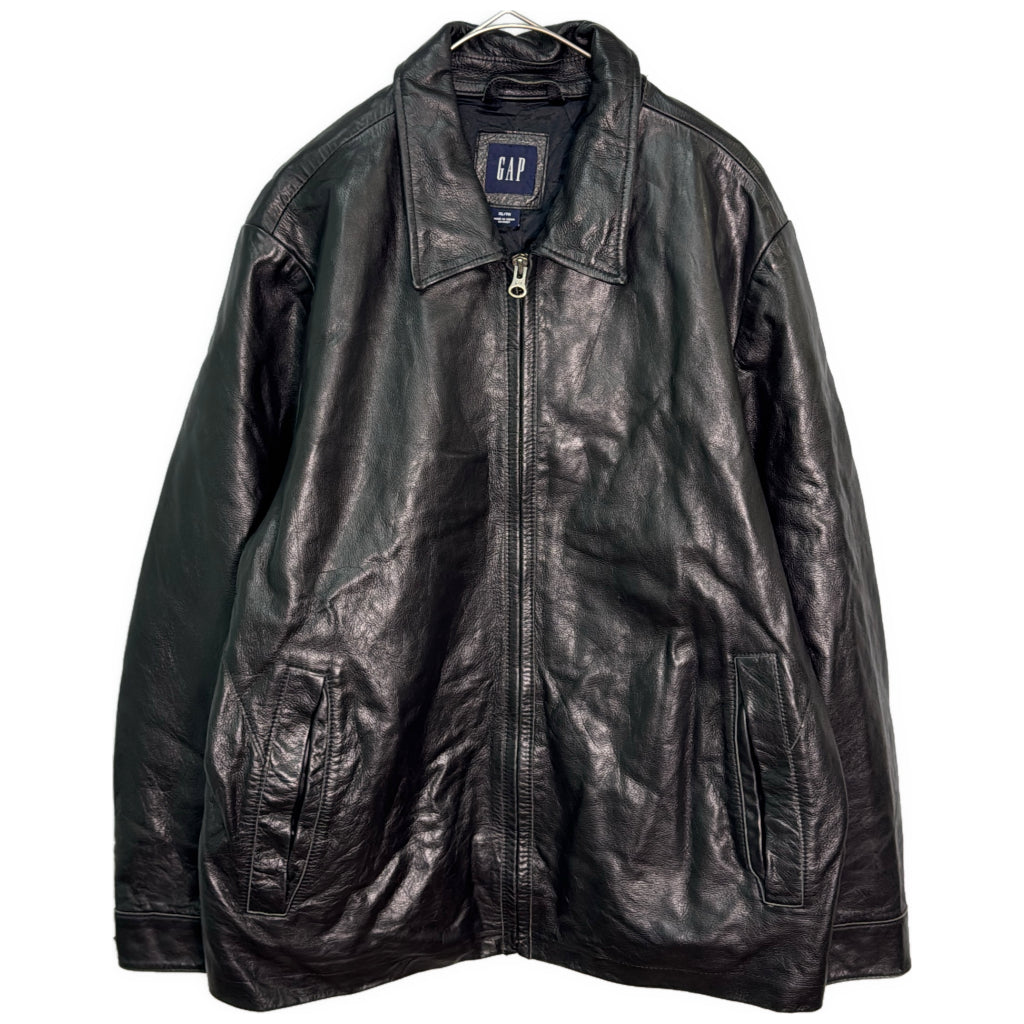 レザージャケット ブラック メンズ XL 中古 古着 Y9120