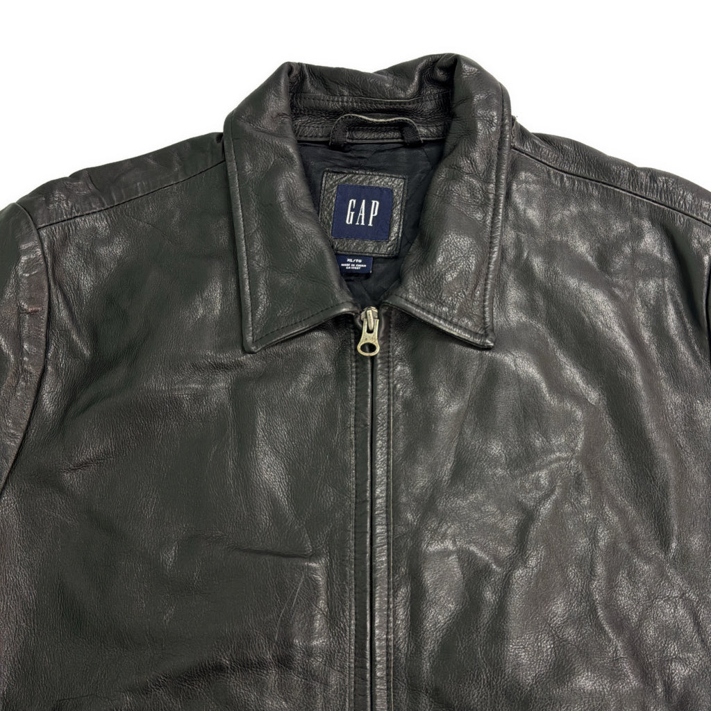 レザージャケット ブラック メンズ XL 中古 古着 Y9120