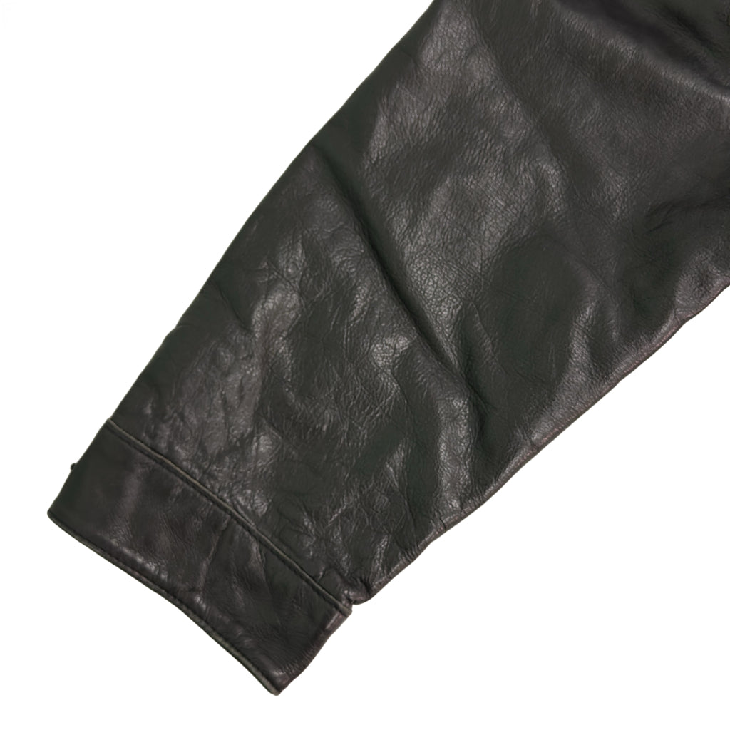 レザージャケット ブラック メンズ XL 中古 古着 Y9120