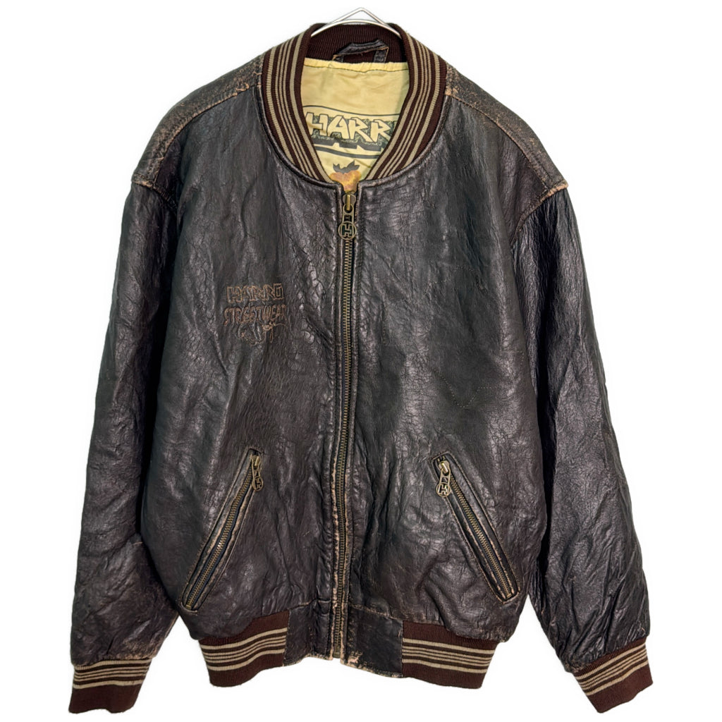 90年代 Harro レザージャケット ブラック メンズ XS 中古 古着 Y9123