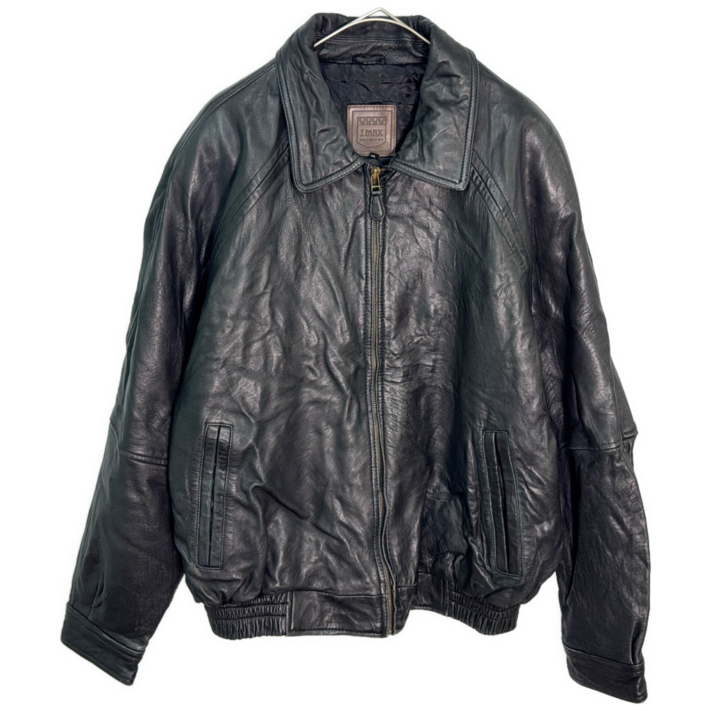 J.PARK COLLECTION レザージャケット ブラック メンズ XL 中古 古着 Y9124