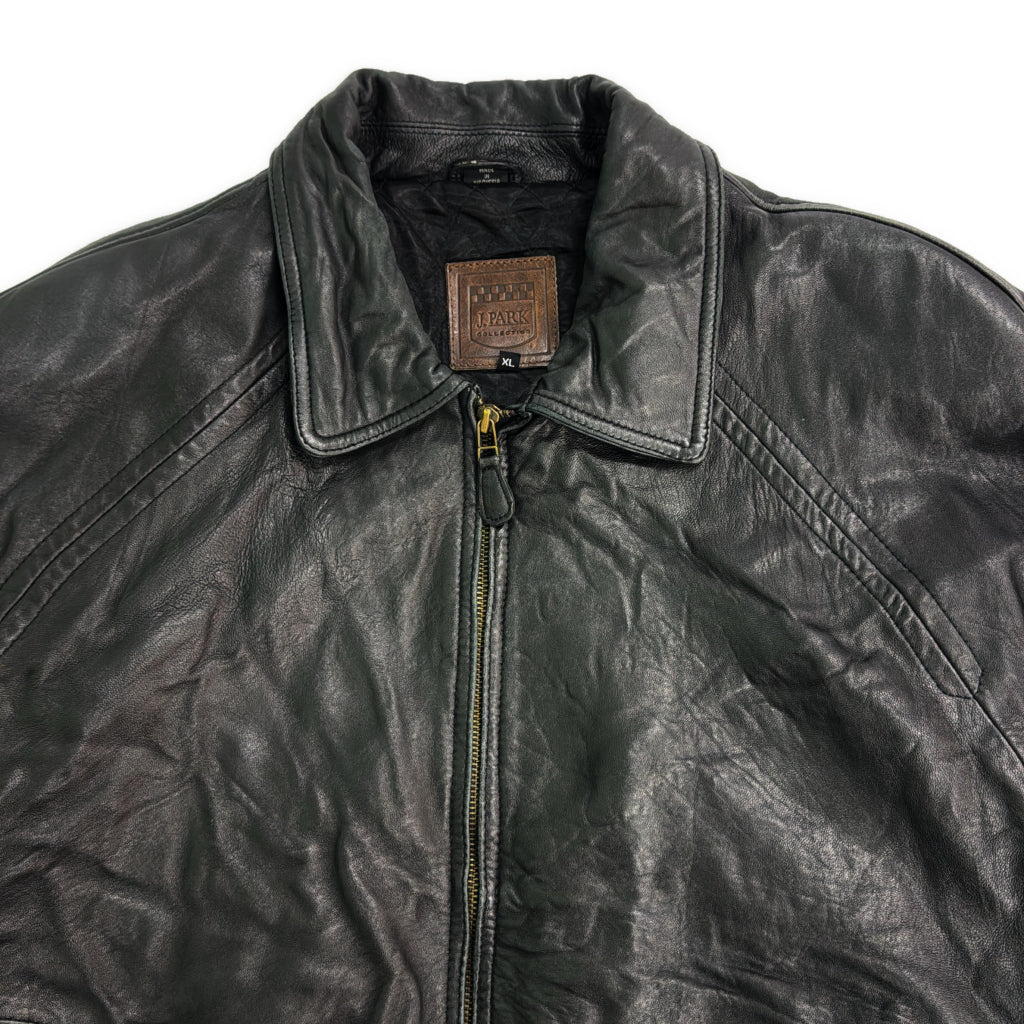 J.PARK COLLECTION レザージャケット ブラック メンズ XL 中古 古着 Y9124