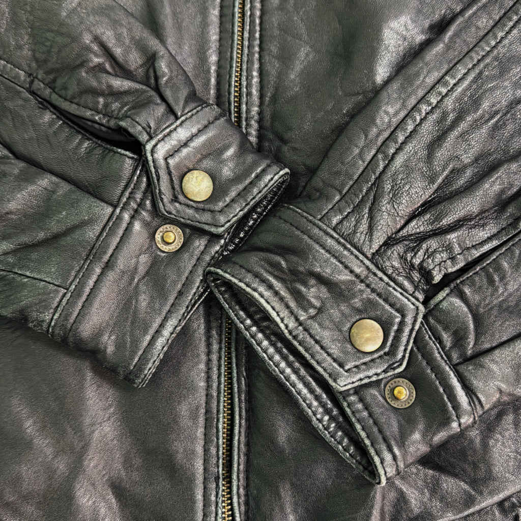 J.PARK COLLECTION レザージャケット ブラック メンズ XL 中古 古着 Y9124