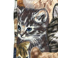 00年代 USA製 フリースジャケット 猫柄 大きいサイズ ブラウン メンズ 3X 中古 古着 Y9129