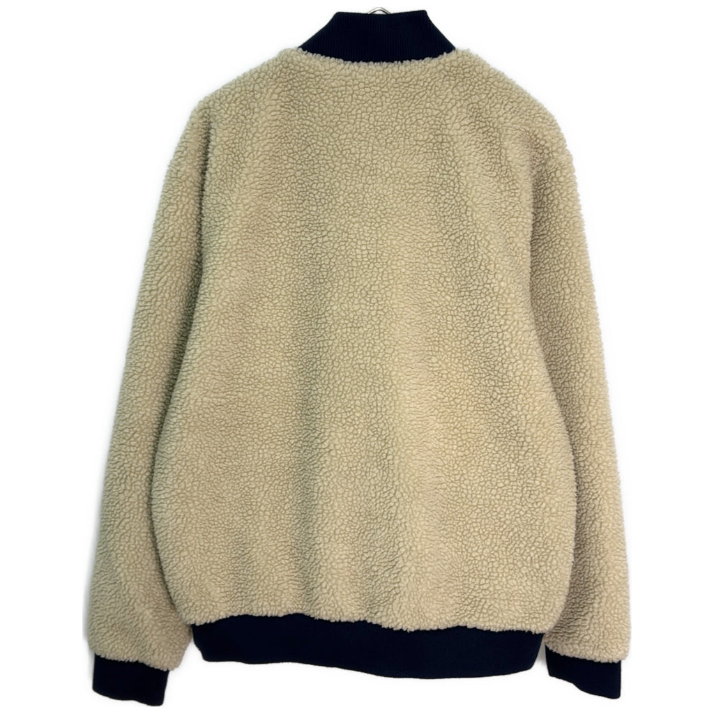 フリースジャケット アウトドア アイボリー メンズ M 中古 古着 Y9137