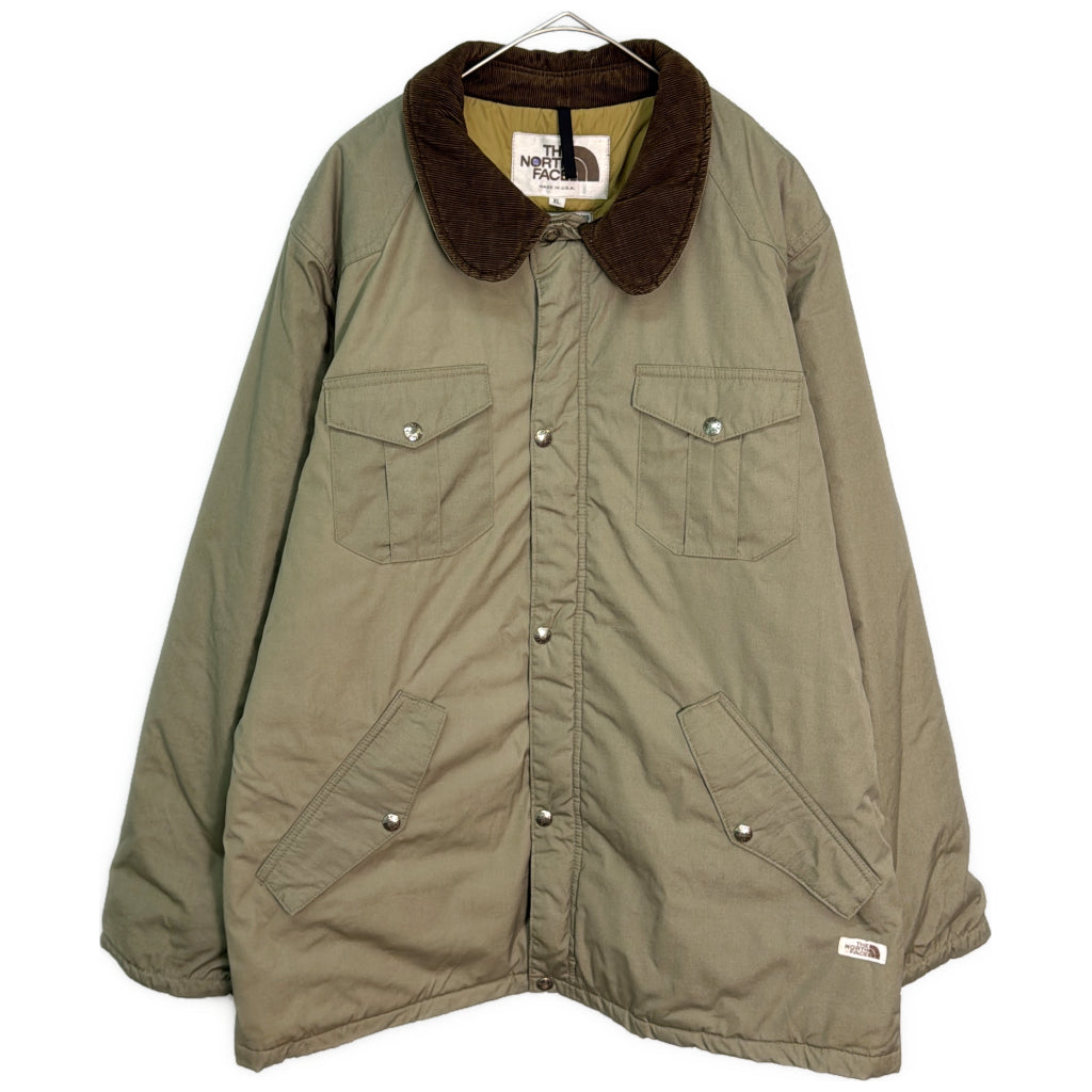 80年代 USA製 ダウンジャケット アウトドア 茶タグ オリーブ メンズ XL 中古 古着 Y9140