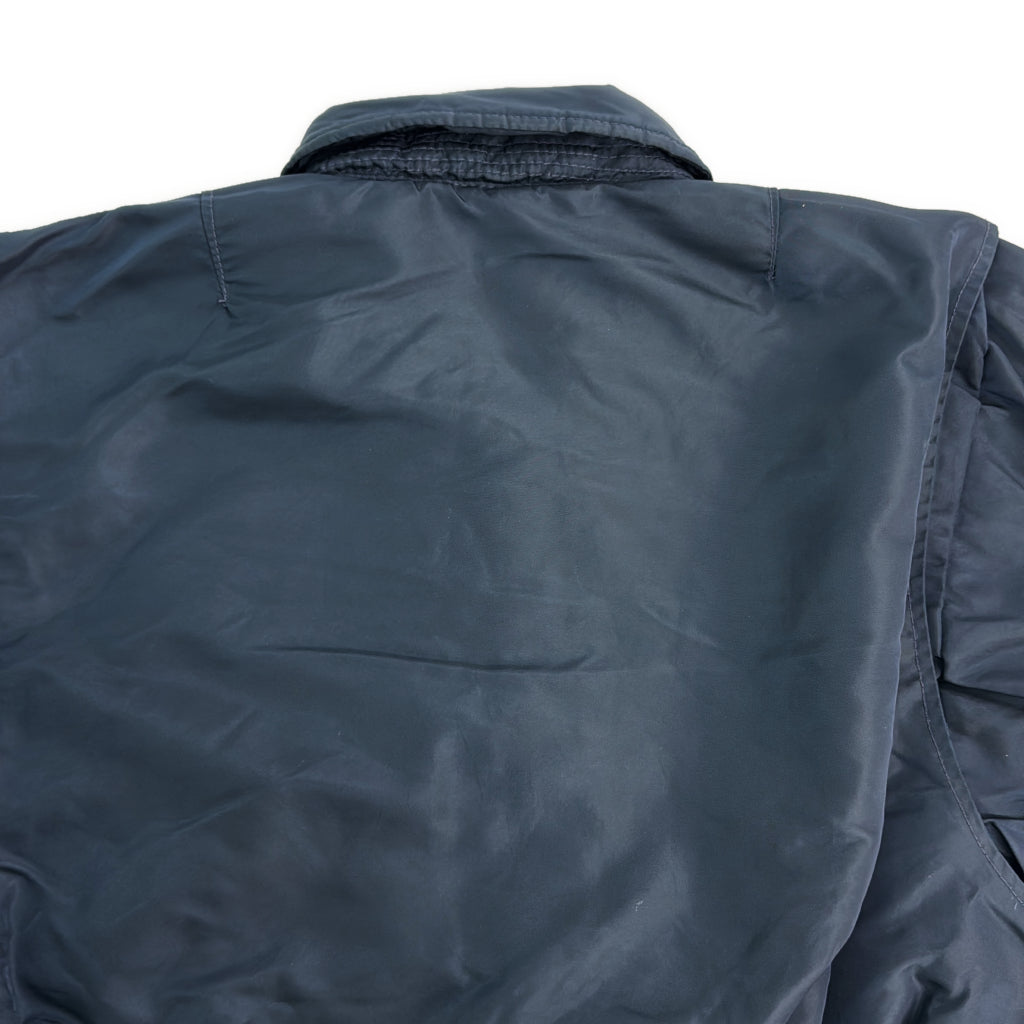 90年代 ジャケット ミリタリー ネイビー メンズ LARGE 中古 古着 Y9142