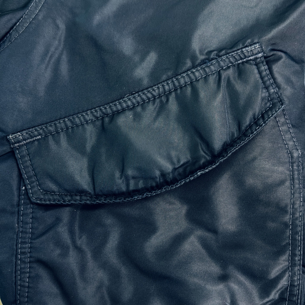 90年代 ジャケット ミリタリー ネイビー メンズ LARGE 中古 古着 Y9142