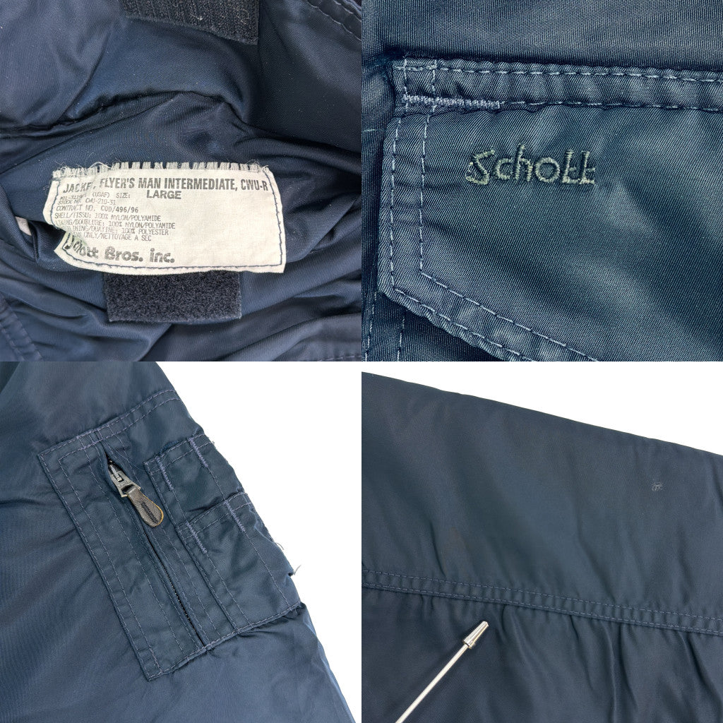 90年代 ジャケット ミリタリー ネイビー メンズ LARGE 中古 古着 Y9142
