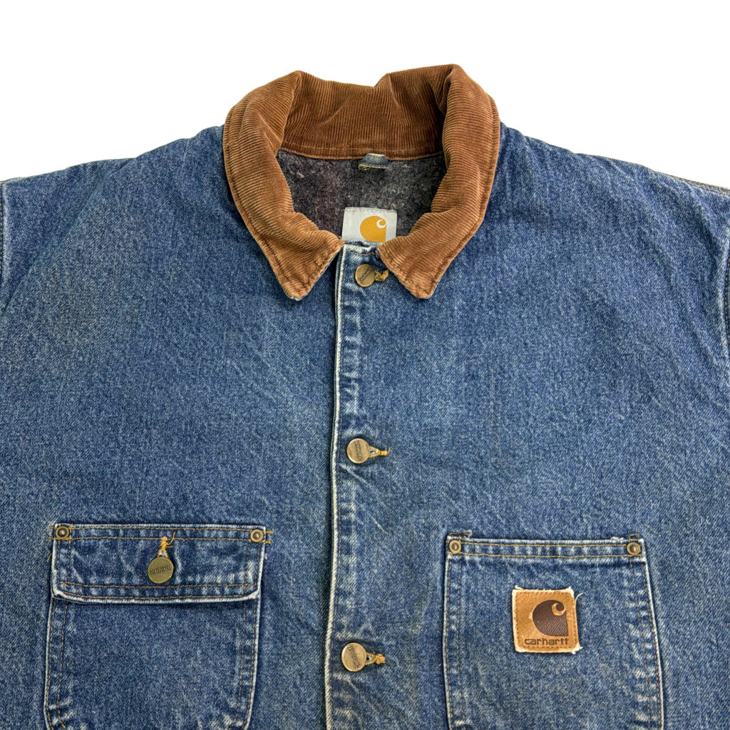 ワークジャケット ブルー メンズ XL 中古 古着 Y9145