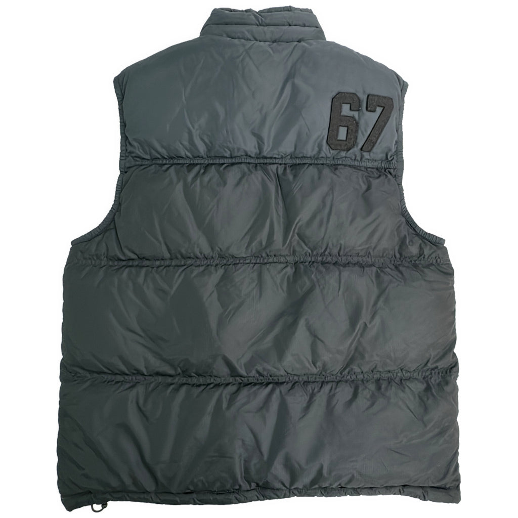 ダウンベスト ブラック メンズ XL 中古 古着 Y9147