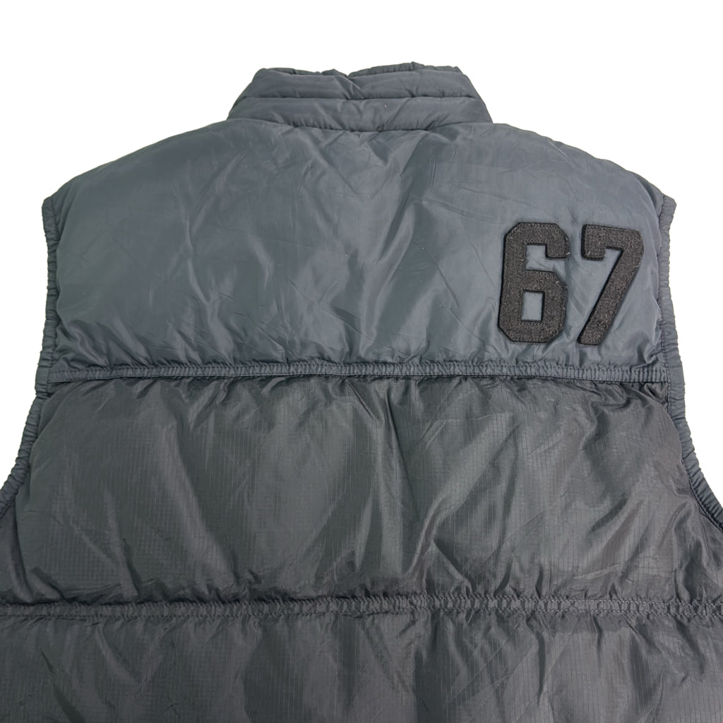 ダウンベスト ブラック メンズ XL 中古 古着 Y9147