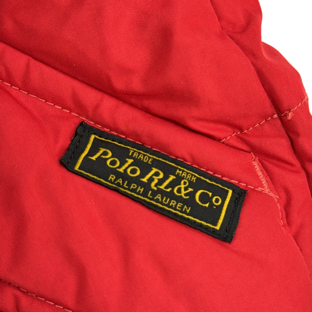 ダウンベスト レッド メンズ L 中古 古着 Y9148