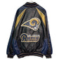 レザージャケット NFL ロサンゼルス・ラムズ プロチーム アメフト ブラック メンズ M 中古 古着 Y9153