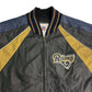 レザージャケット NFL ロサンゼルス・ラムズ プロチーム アメフト ブラック メンズ M 中古 古着 Y9153