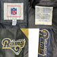 レザージャケット NFL ロサンゼルス・ラムズ プロチーム アメフト ブラック メンズ M 中古 古着 Y9153