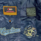 90年代 Colosseum Athletics スタジアムジャケット ノースカロライナ・ターヒールズ カレッジ ブルー メンズ XL 中古 古着 Y9162