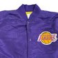 80年代 USA製 スタジアムジャケット NBA ロサンゼルス・レイカーズ プロチーム バスケ パープル メンズ XL 中古 古着 Y9168