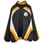 リバーシブル スタジアムジャケット NFL ピッツバーグ・スティーラーズ ブラック メンズ XL 中古 古着 Y9169