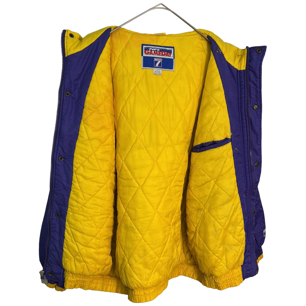 90年代 スタジアムジャケット NFL ミネソタ・バイキングス パープル メンズ XL 中古 古着 Y9170