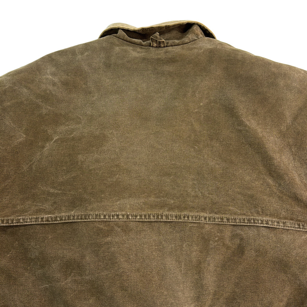 90年代 USA製 アンブレラケープ ダックジャケット ワークジャケット 大きいサイズ ブラウン メンズ 2XL 中古 古着 Y9174