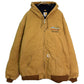 USA製 ワークジャケット 大きいサイズ ブラウン メンズ 3XL 中古 古着 Y9175