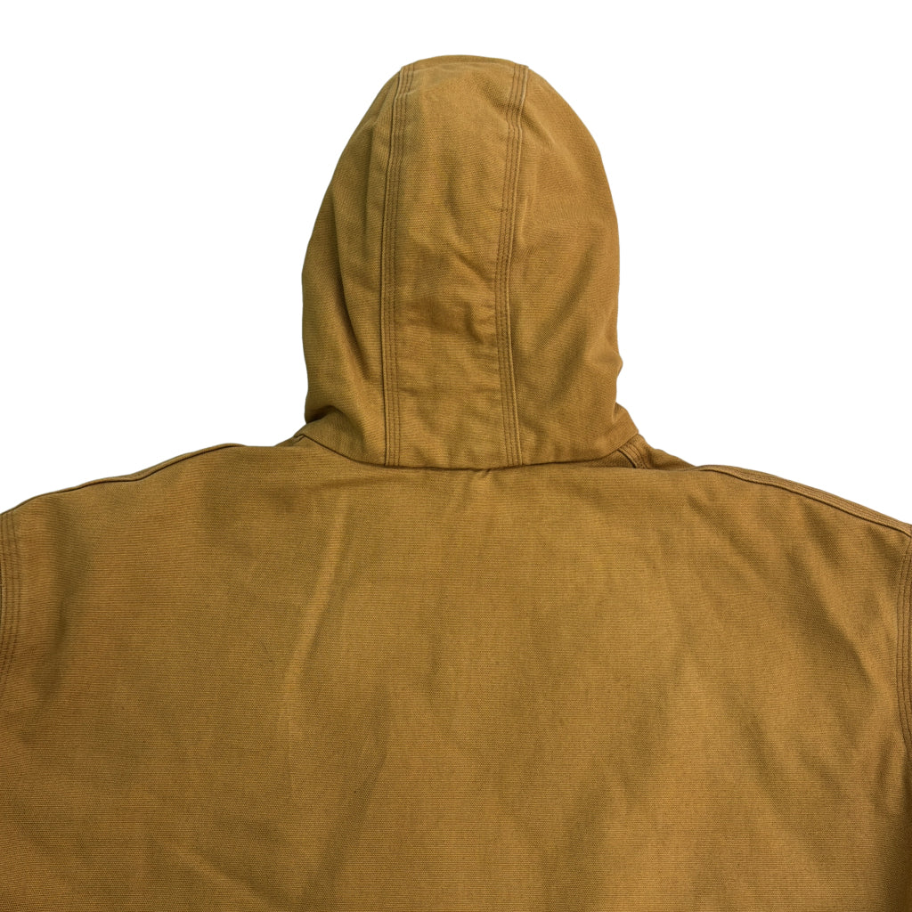USA製 ワークジャケット 大きいサイズ ブラウン メンズ 3XL 中古 古着 Y9175
