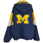 90年代 スタジアムジャケット MICHIGAN ミシガン カレッジ ネイビー メンズ XL 中古 古着 Y9181