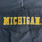 90年代 スタジアムジャケット MICHIGAN ミシガン カレッジ ネイビー メンズ XL 中古 古着 Y9181