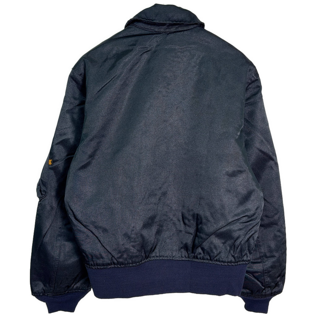 USA製 ジャケット ミリタリー ネイビー メンズ SMALL 中古 古着 Y9186