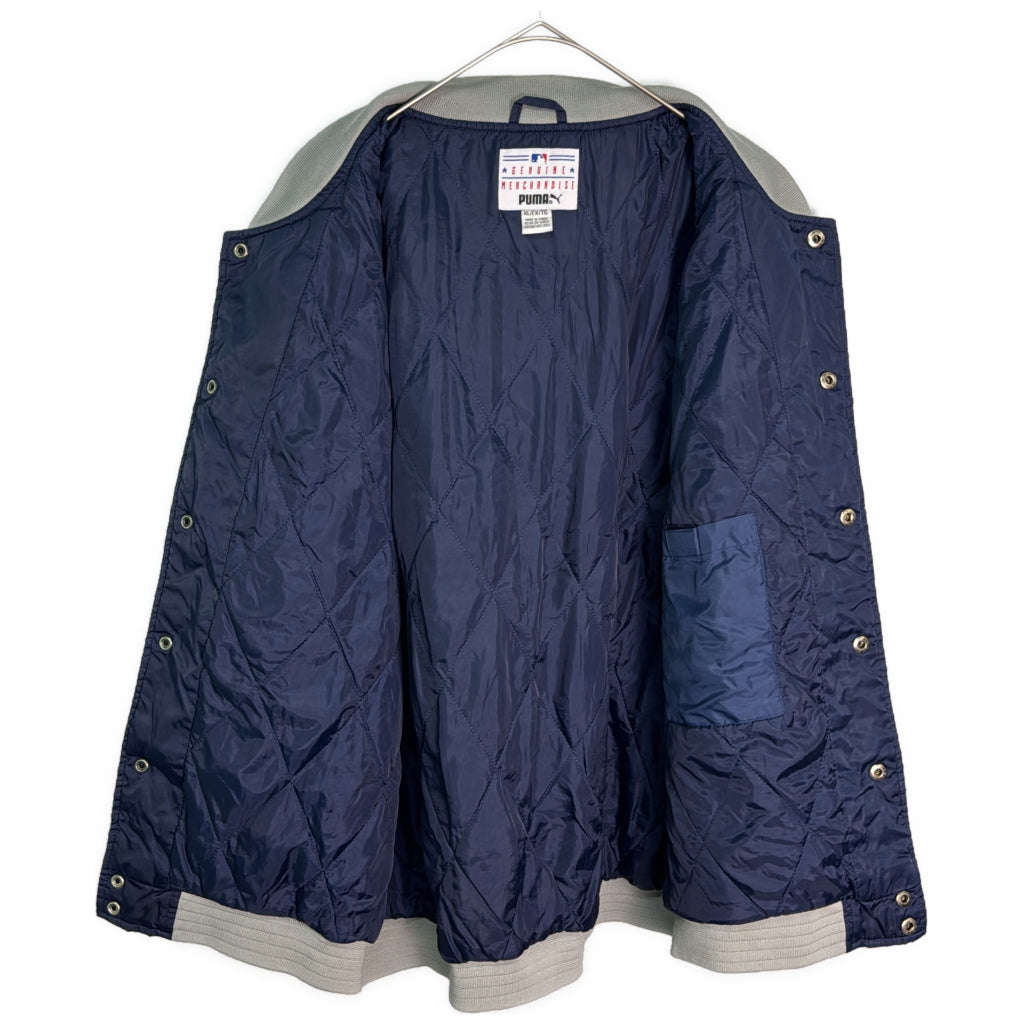 00年代 スタジアムジャケット MLB ニューヨーク・ヤンキース デレク・ジーター ネイビー メンズ XL 中古 古着 Y9187