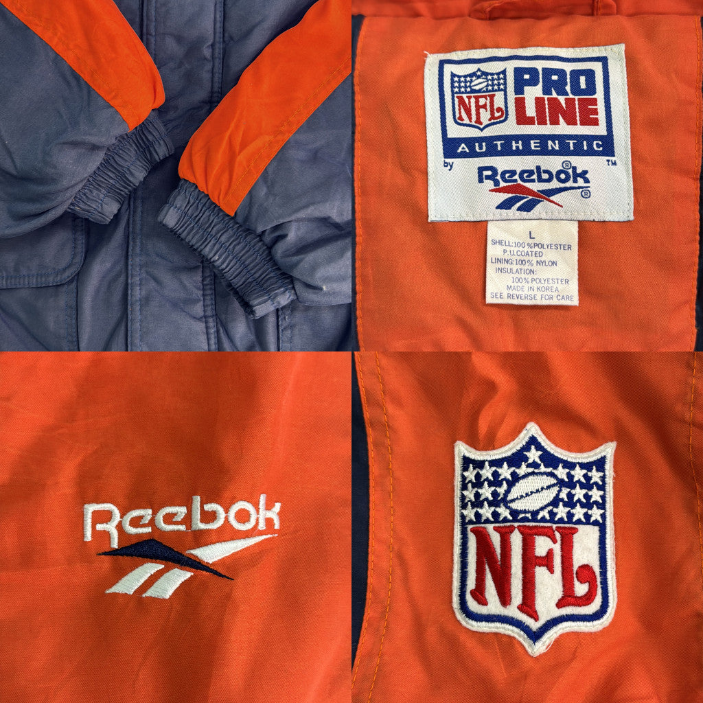 スタジアムジャケット NFL シカゴ・ベアーズ プロチーム アメフト ネイビー メンズ L 中古 古着 Y9192