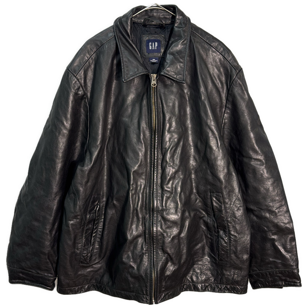 レザージャケット 大きいサイズ ブラック メンズ XXL 中古 古着 Y9194
