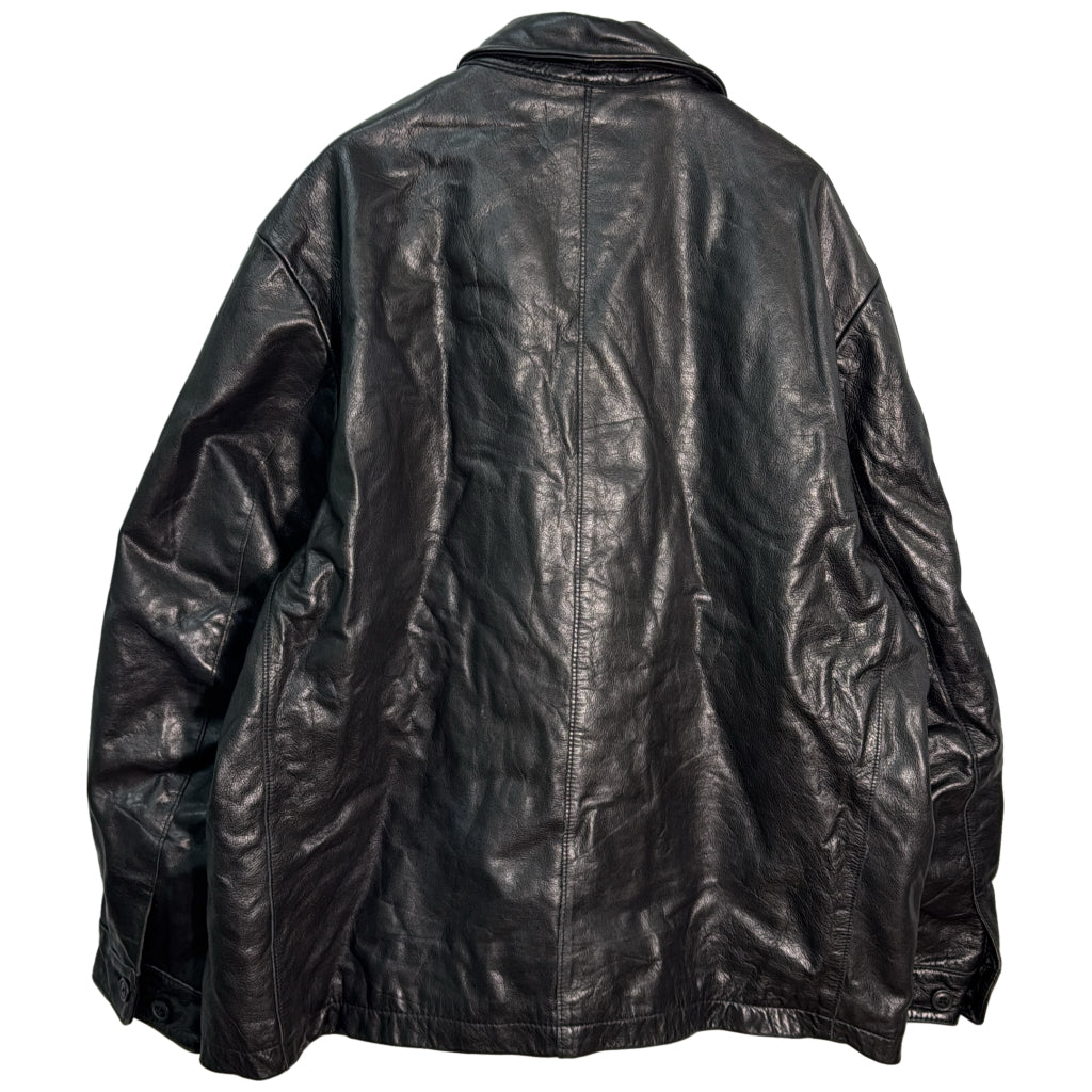 レザージャケット 大きいサイズ ブラック メンズ XXL 中古 古着 Y9194